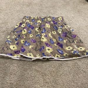 Floral print mini skirt